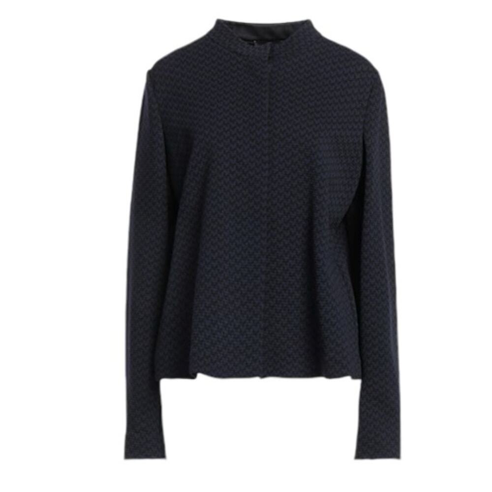 Emporio Armani Women's Blazer Jacket Ribbed Knit Silk Blend Large Retails $545